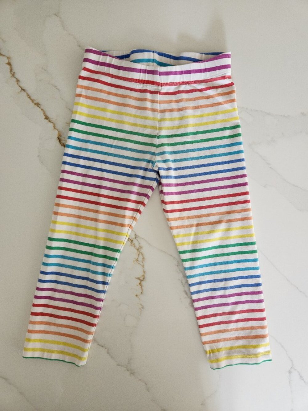 Primary Rainbow Colorful  Striped Leggings 8